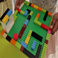 labyrinthe en lego pour la motricité