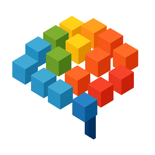 Cerveau sous forme de cubes pour Cognitaction